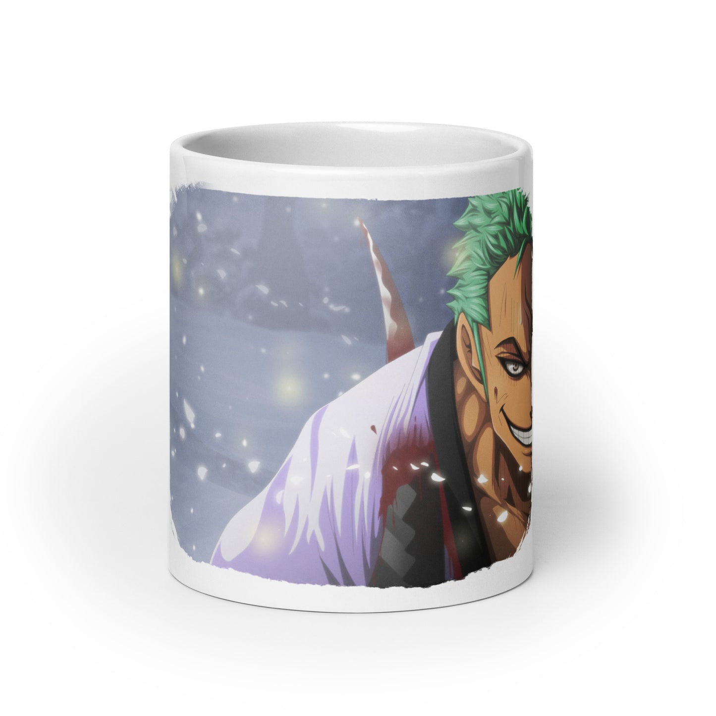 White Glossy Mug - Zoro 19 (b)