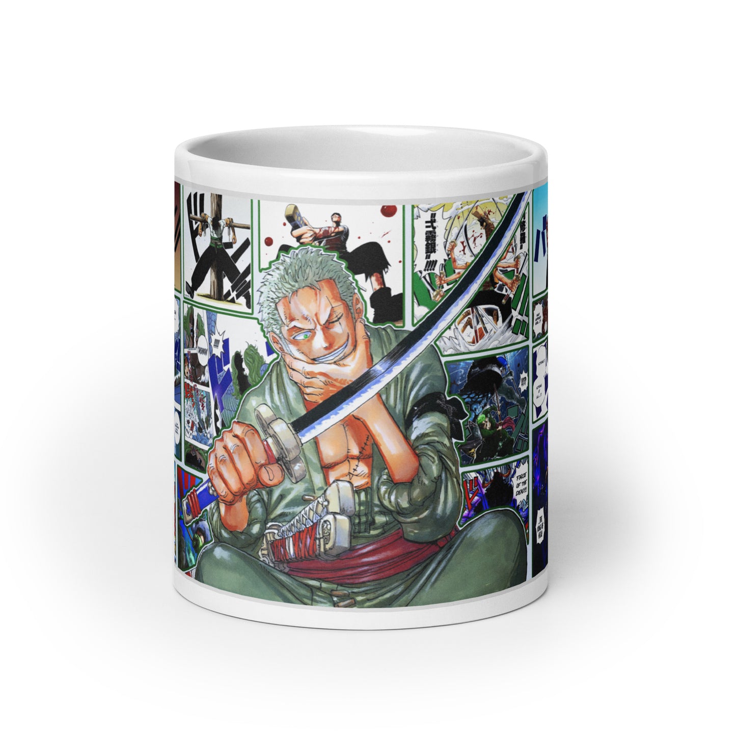 White Glossy Mug - Zoro 40 (a)