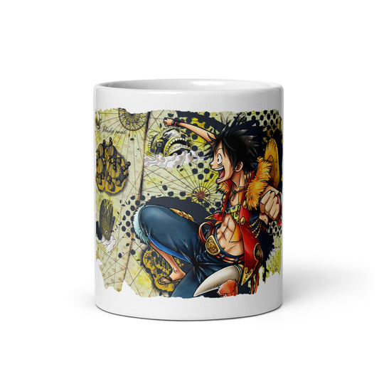 White Glossy Mug - Luffy 10