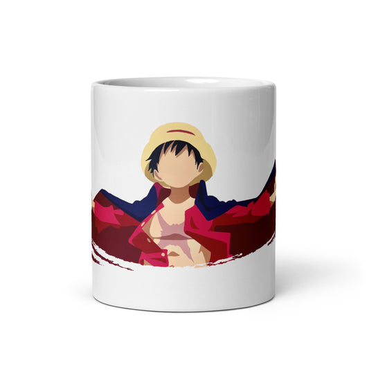 White Glossy Mug - Luffy 13