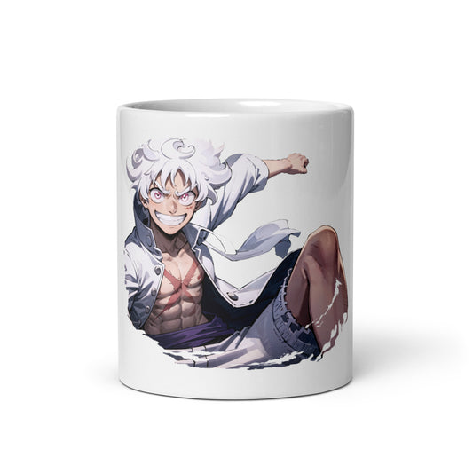 White Glossy Mug - Luffy 34