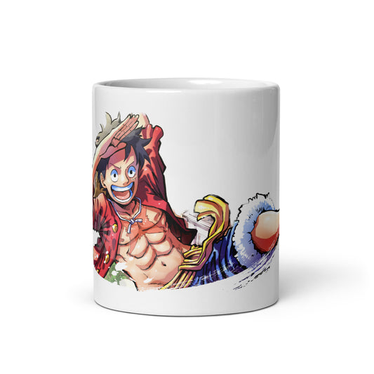 White Glossy Mug - Luffy 38