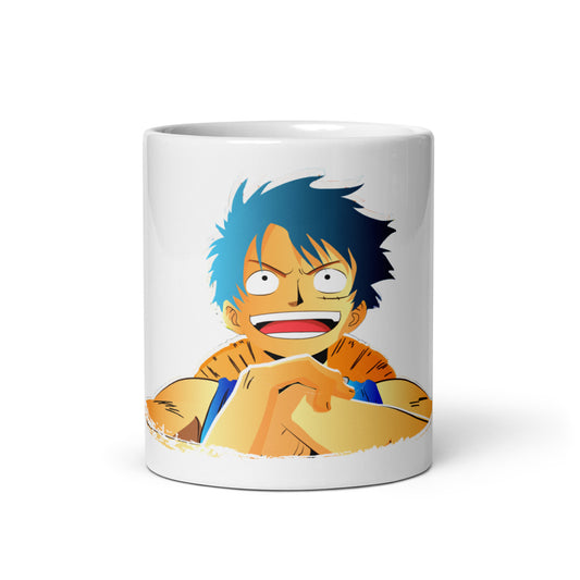 White Glossy Mug - Luffy 44