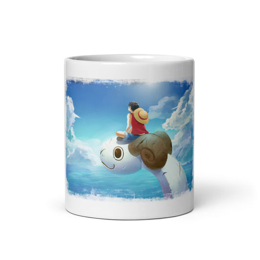 White Glossy Mug - Luffy 60