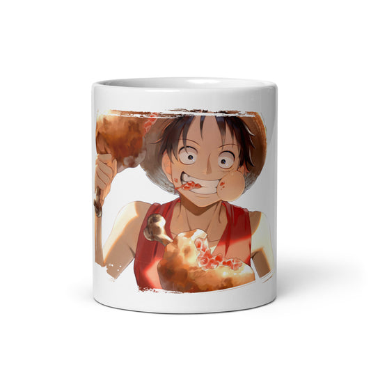 White Glossy Mug - Luffy 79