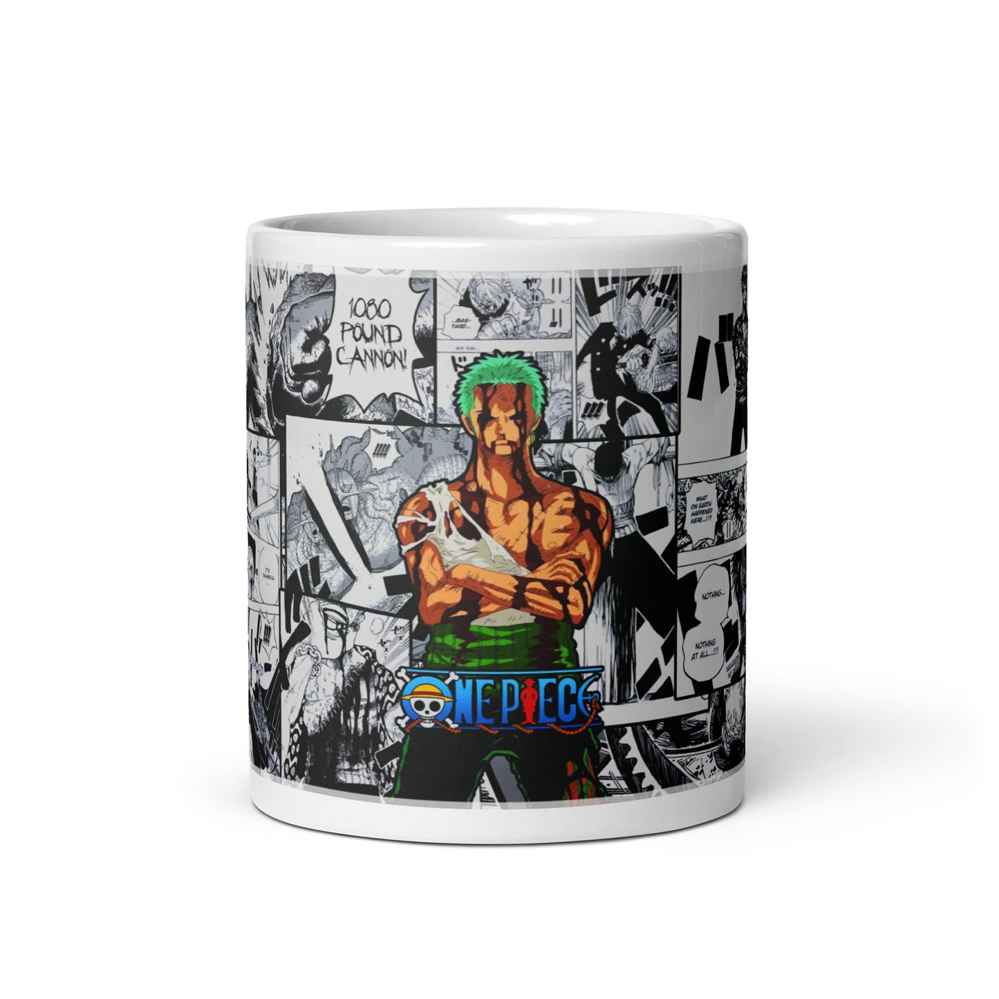 White Glossy Mug - Zoro 6 (a)