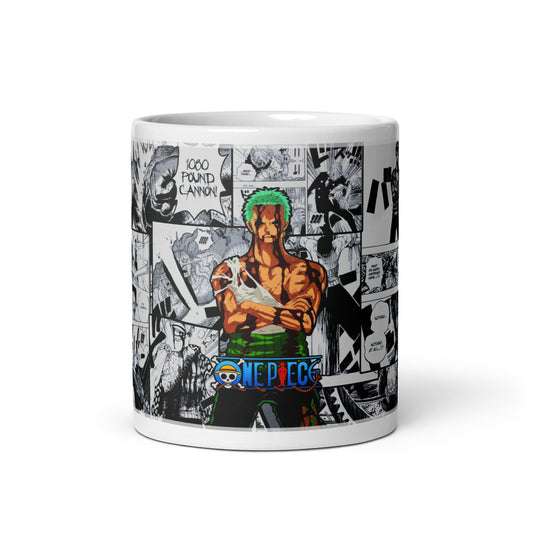 White Glossy Mug - Zoro 6 (a)