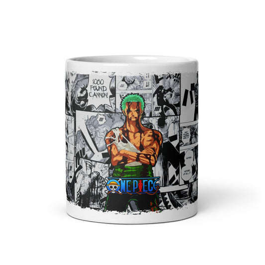 White Glossy Mug - Zoro 6 (b)