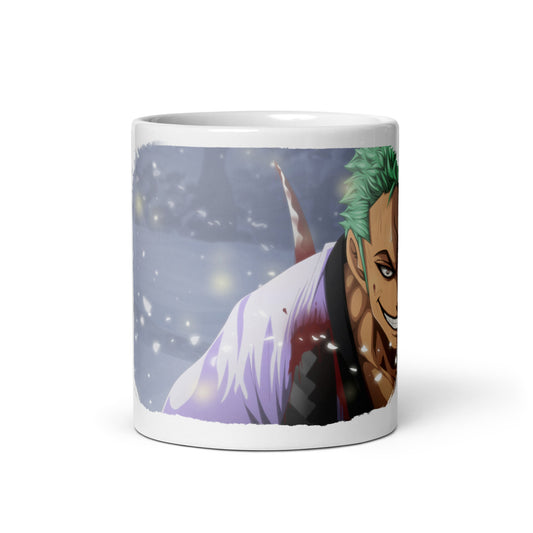 White Glossy Mug - Zoro 19 (b)