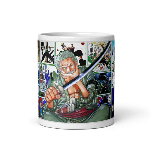 White Glossy Mug - Zoro 40 (a)