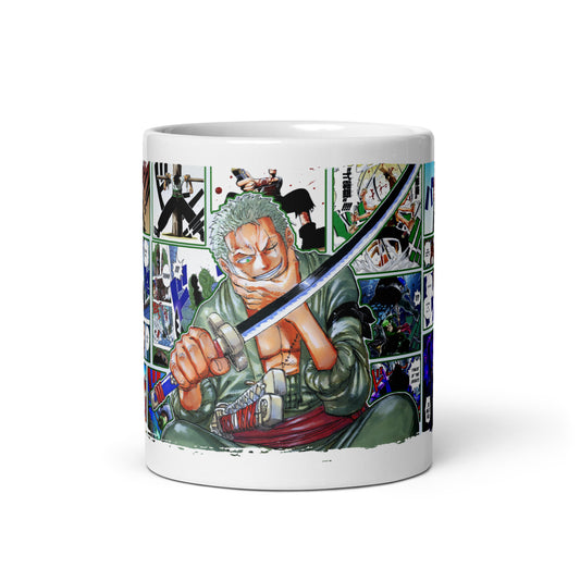 White Glossy Mug - Zoro 40 (b)