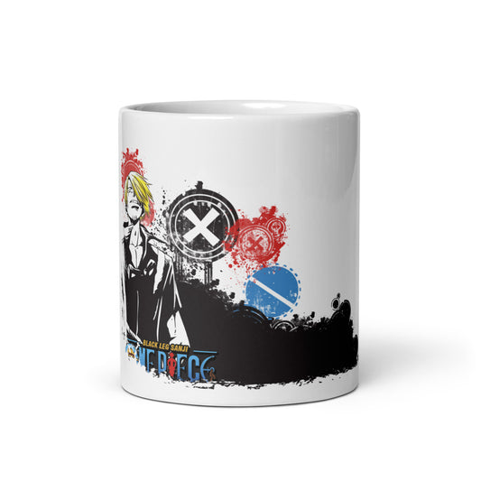 White Glossy Mug -Sanji  2