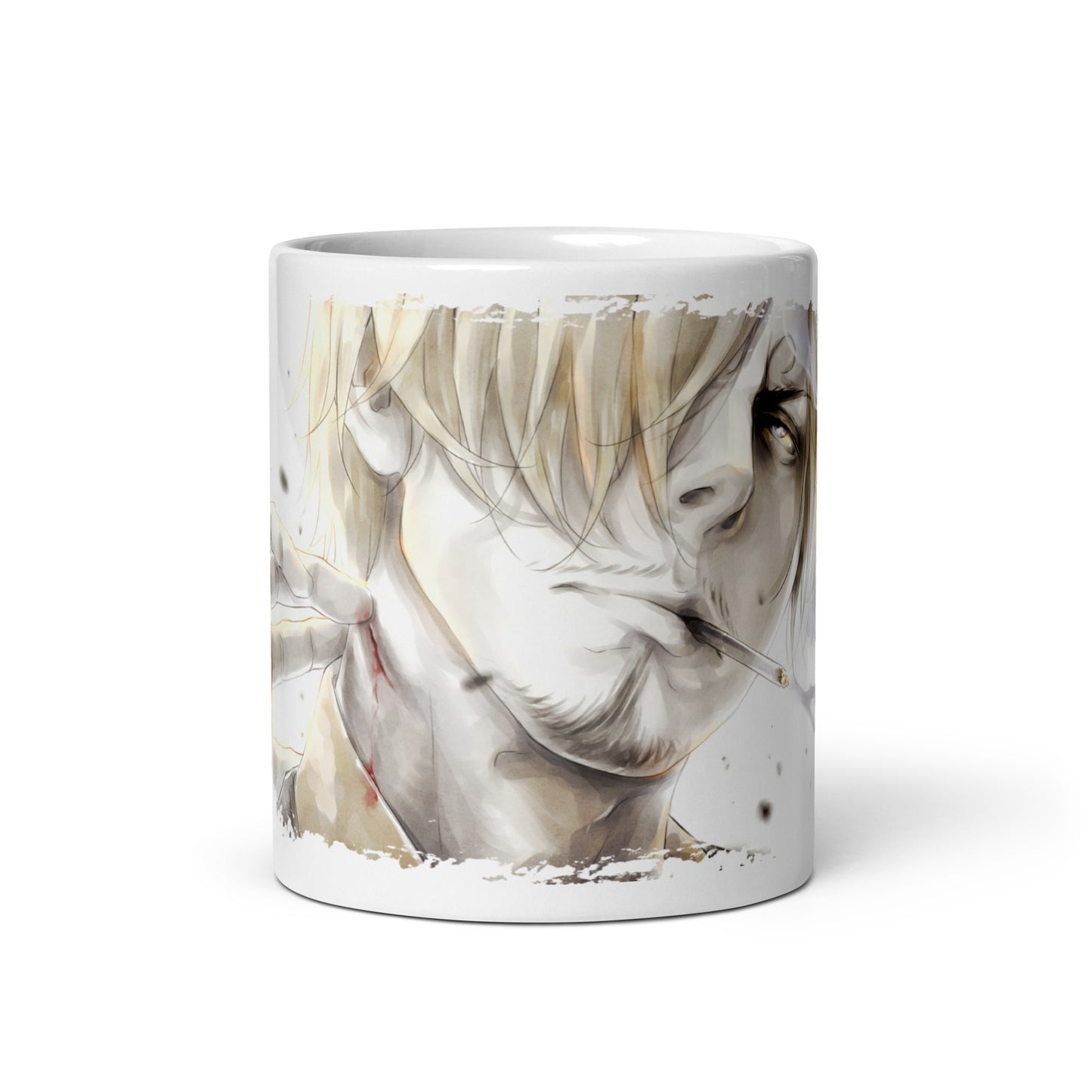 White Glossy Mug -Sanji 4