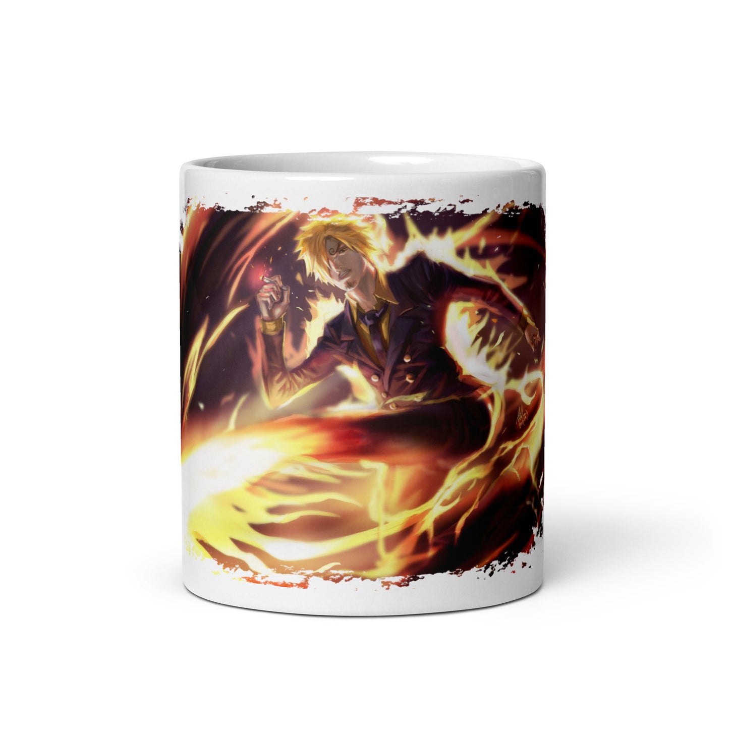 White Glossy Mug -Sanji 6