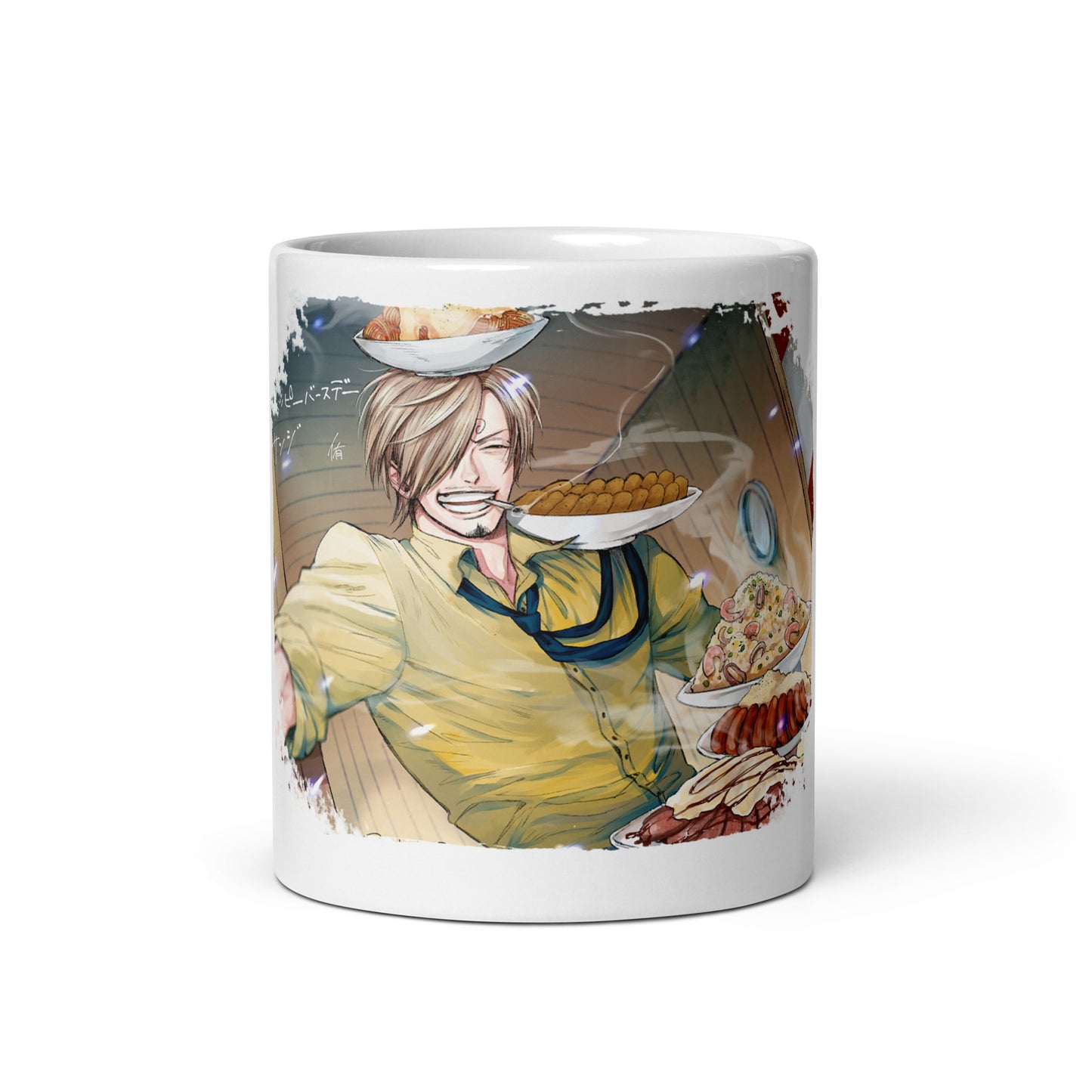 White Glossy Mug -Sanji 9