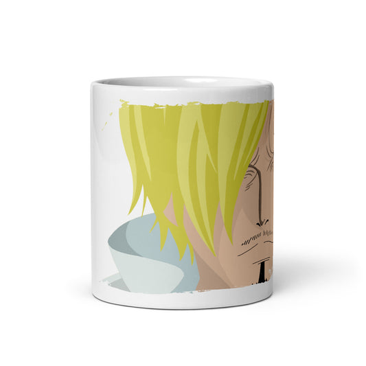 White Glossy Mug -Sanji 12