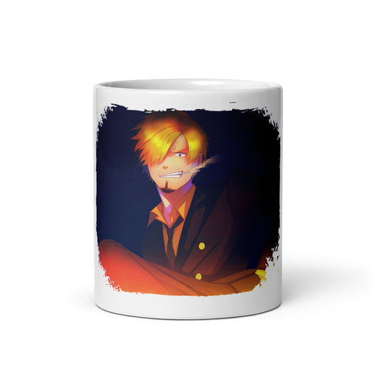 White Glossy Mug -Sanji 17