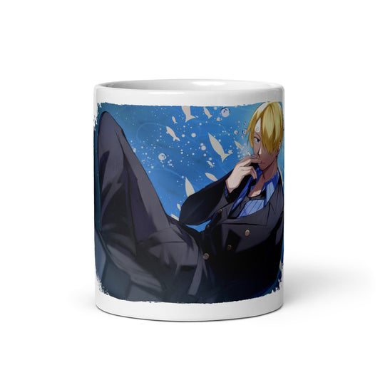 White Glossy Mug -Sanji 18