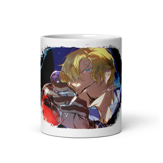 White Glossy Mug -Sanji 26