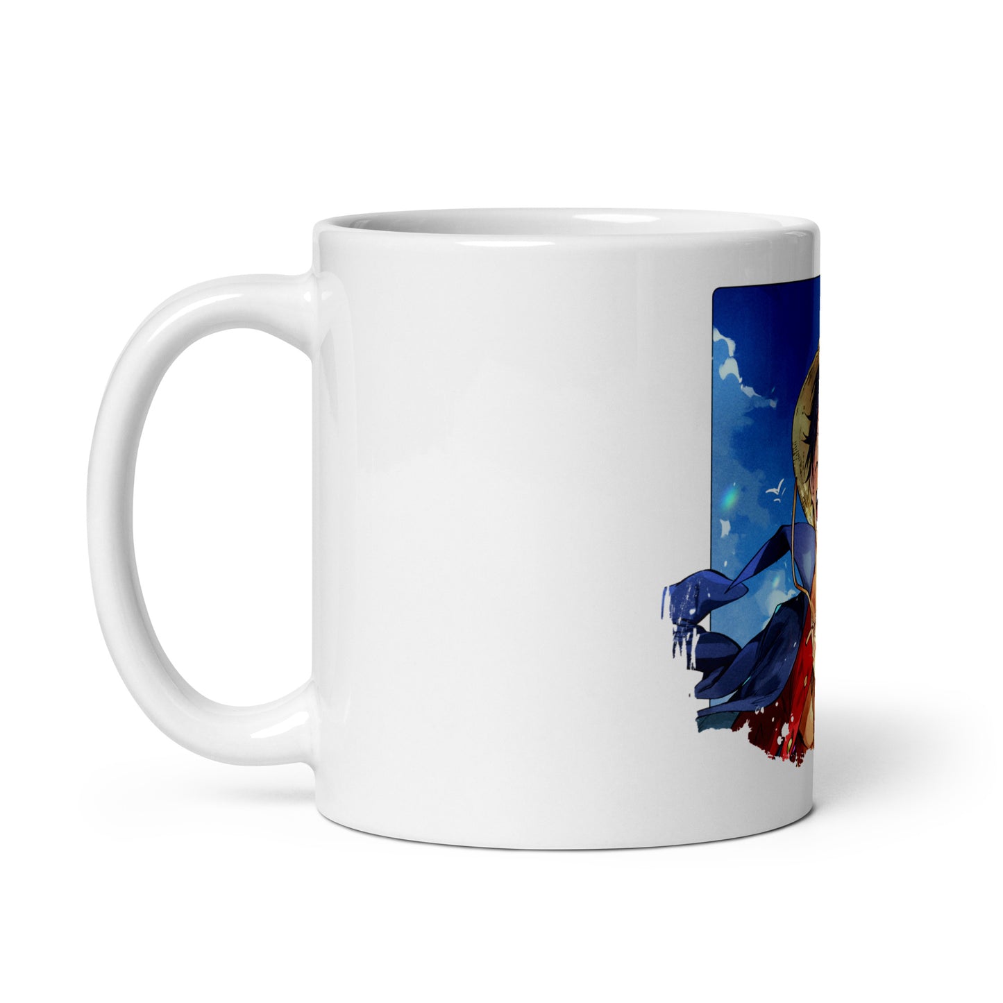 White Glossy Mug - Luffy 11