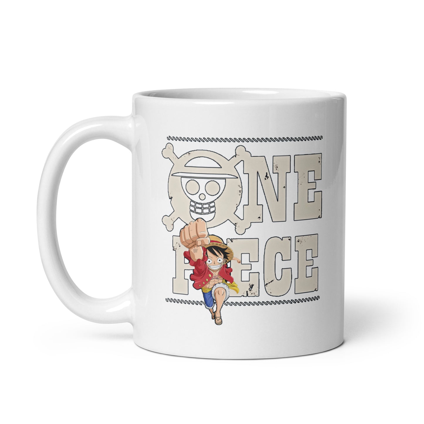 White Glossy Mug - Luffy 16