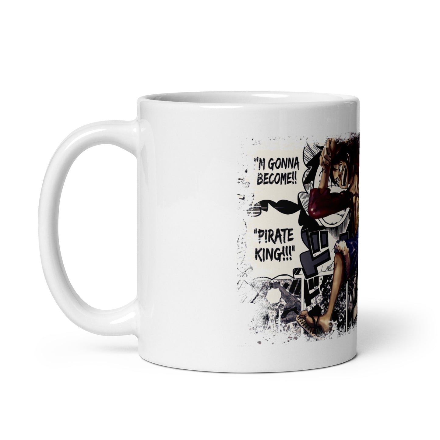 White Glossy Mug - Luffy 36