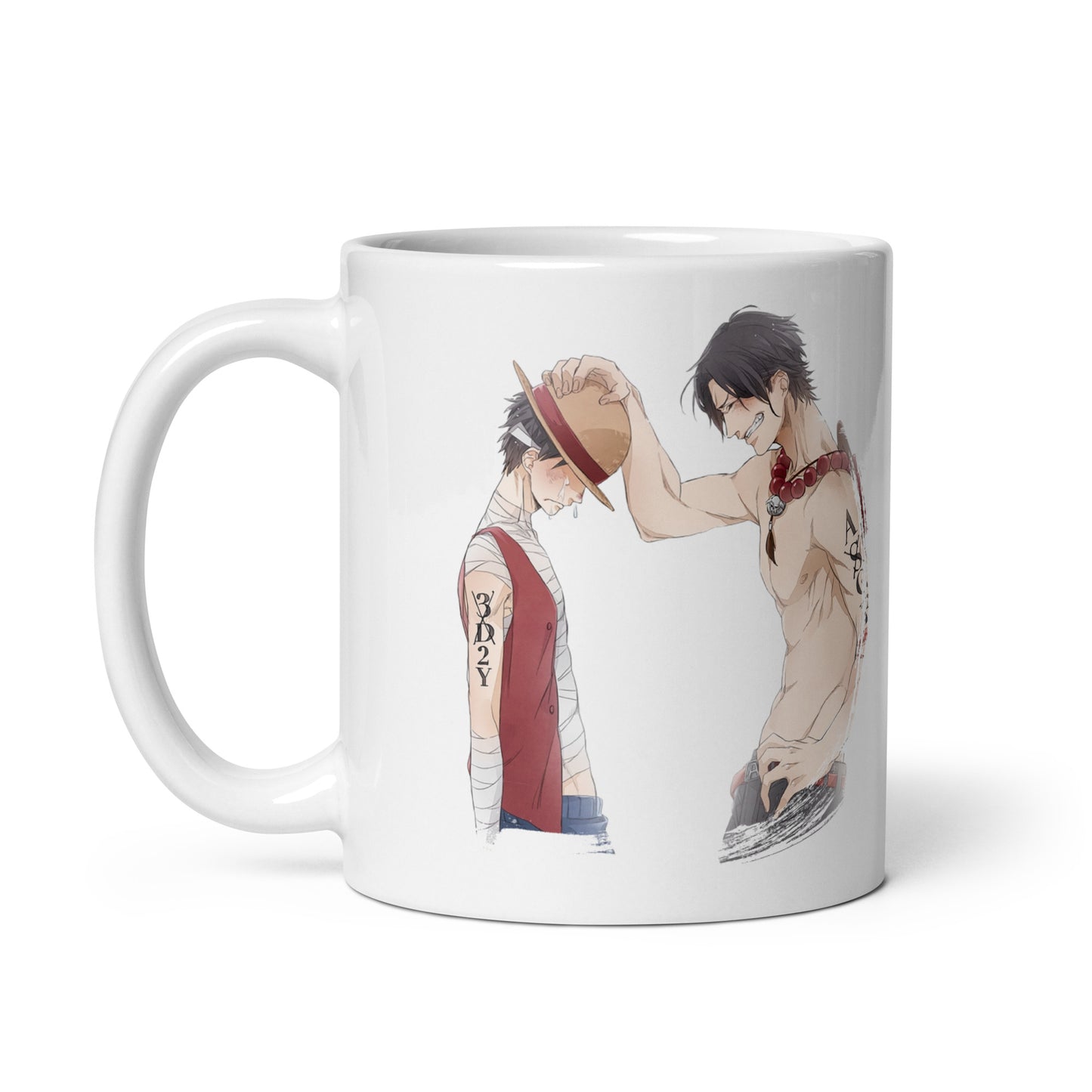 White Glossy Mug - Luffy 51