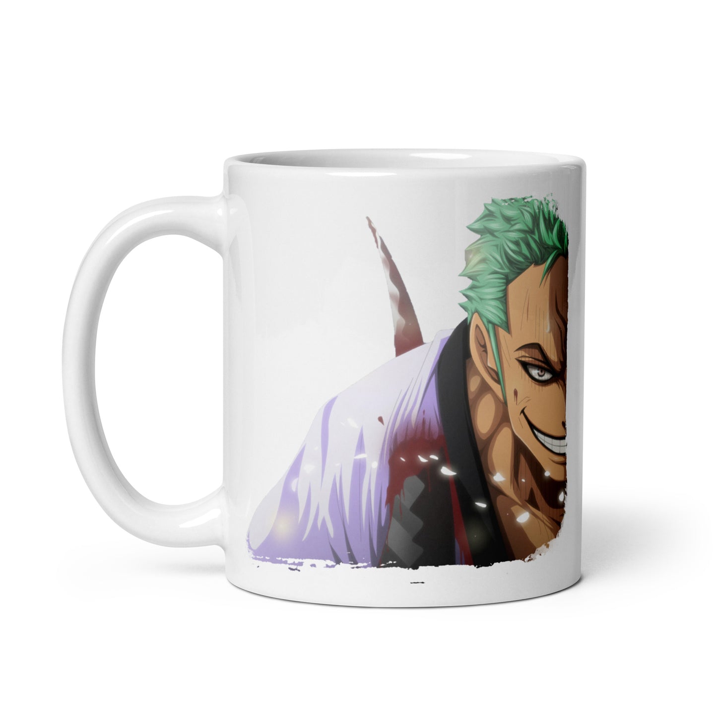 White Glossy Mug - Zoro 19 (a)