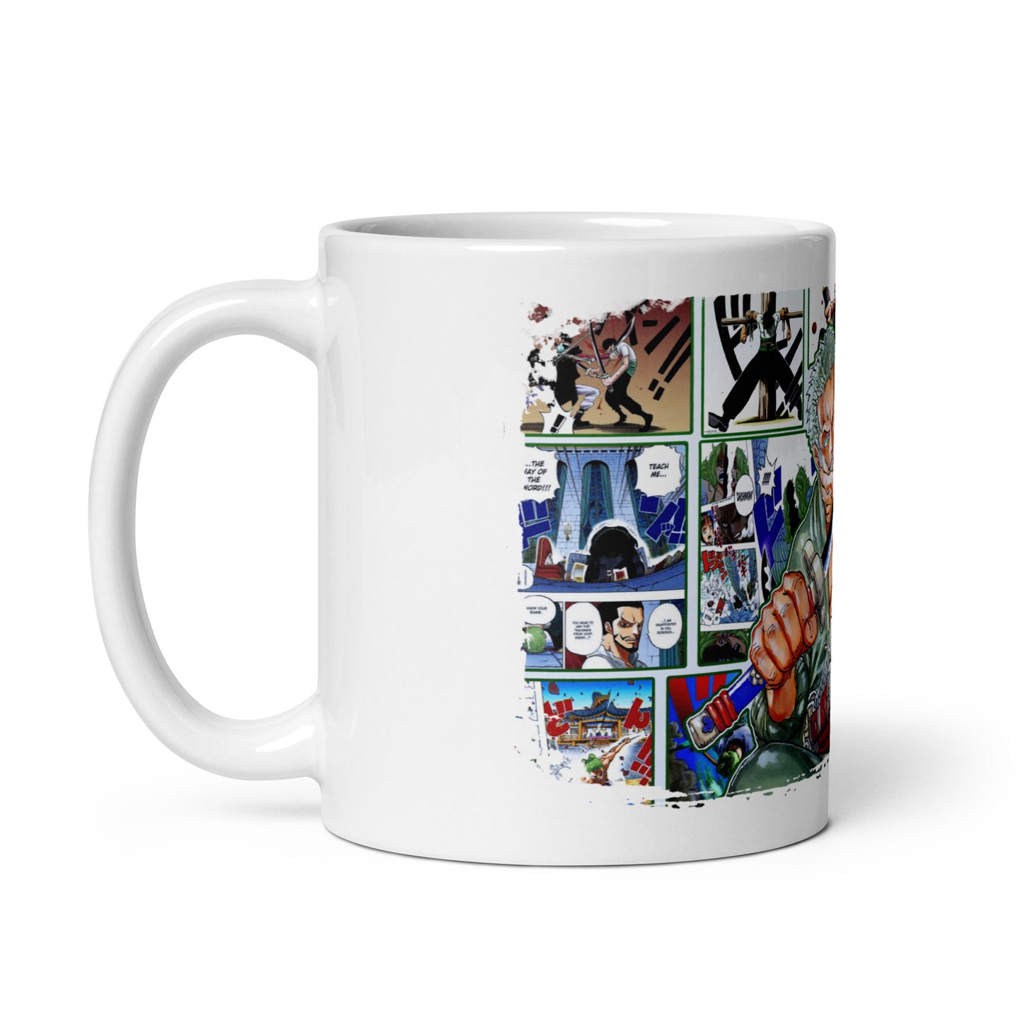 White Glossy Mug - Zoro 40 (b)