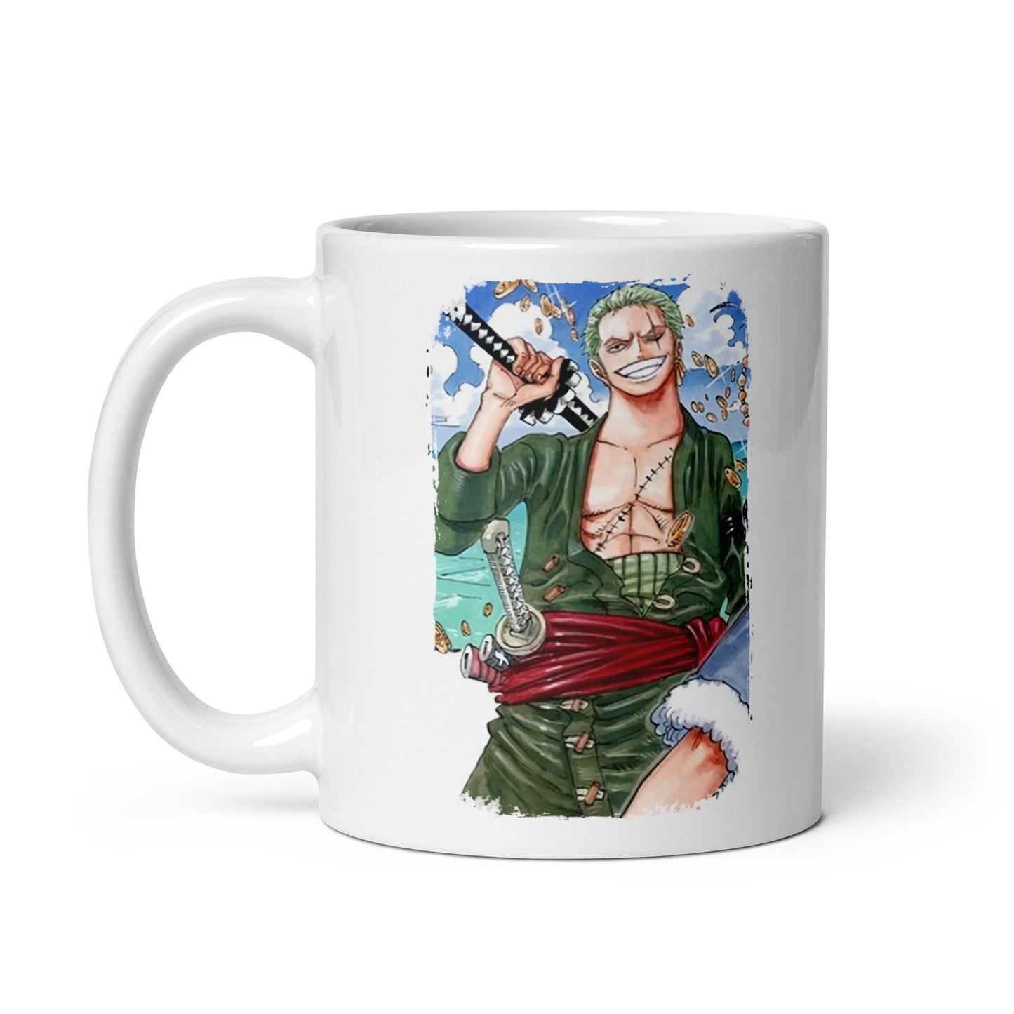 White Glossy Mug - Zoro 52