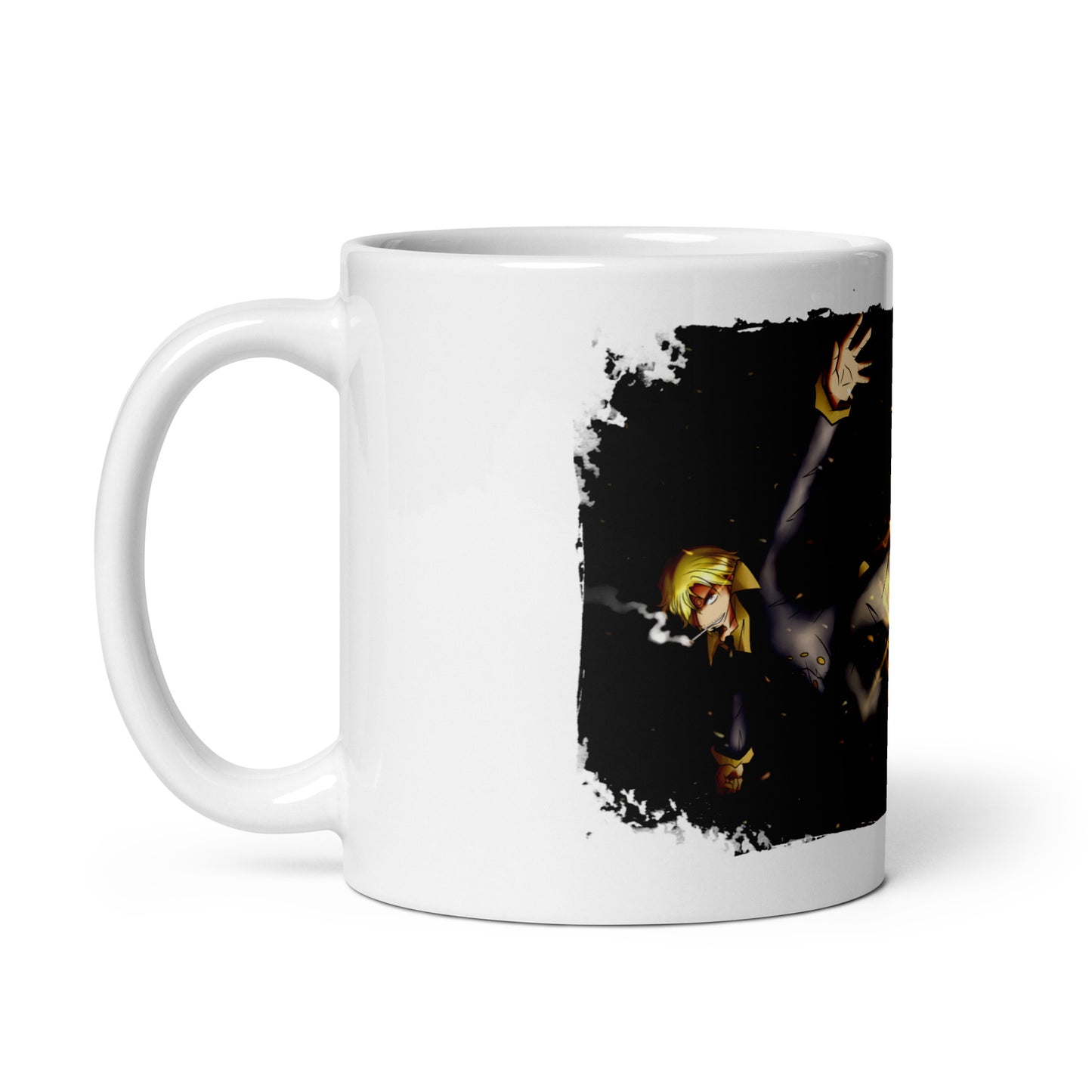 White Glossy Mug -Sanji 3