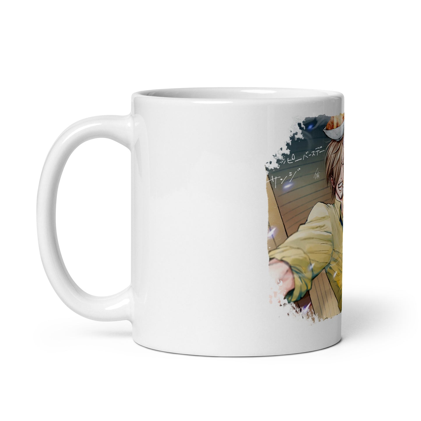 White Glossy Mug -Sanji 9