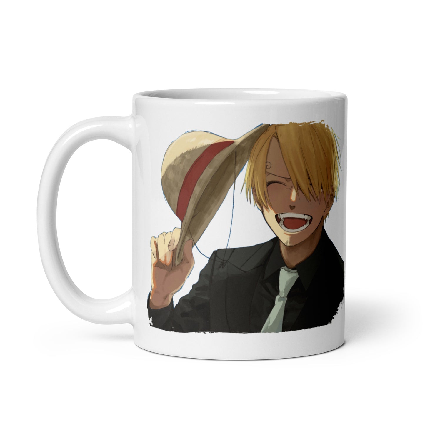 White Glossy Mug -Sanji 14