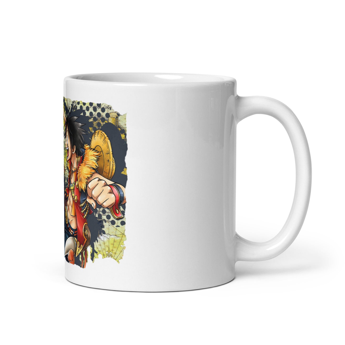 White Glossy Mug - Luffy 10