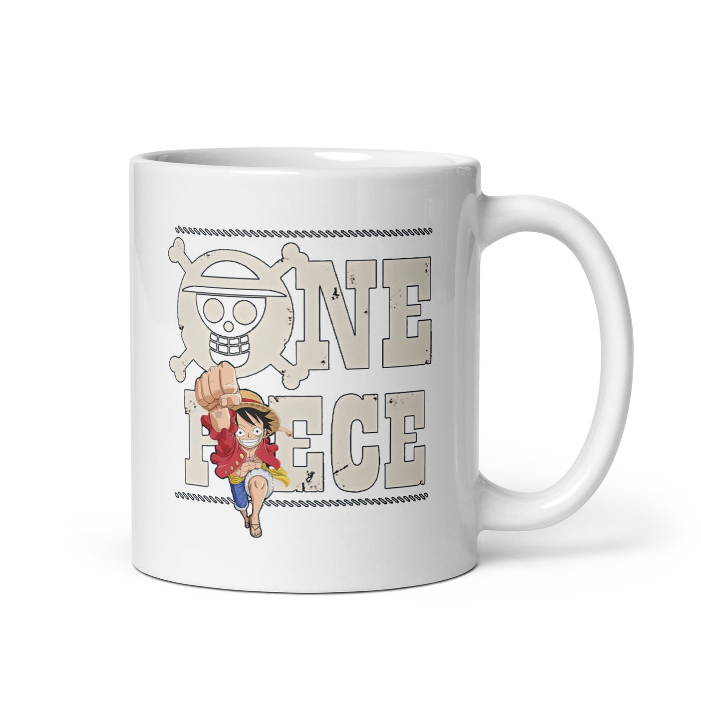 White Glossy Mug - Luffy 16