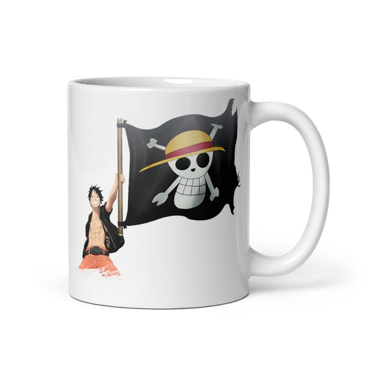 White Glossy Mug - Luffy 24