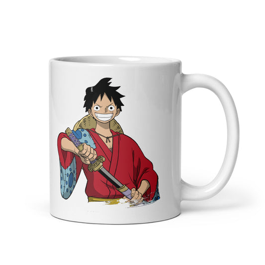 White Glossy Mug - Luffy 26