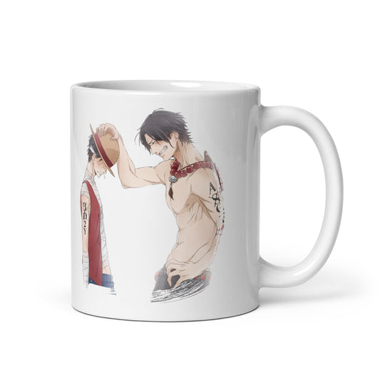 White Glossy Mug - Luffy 51