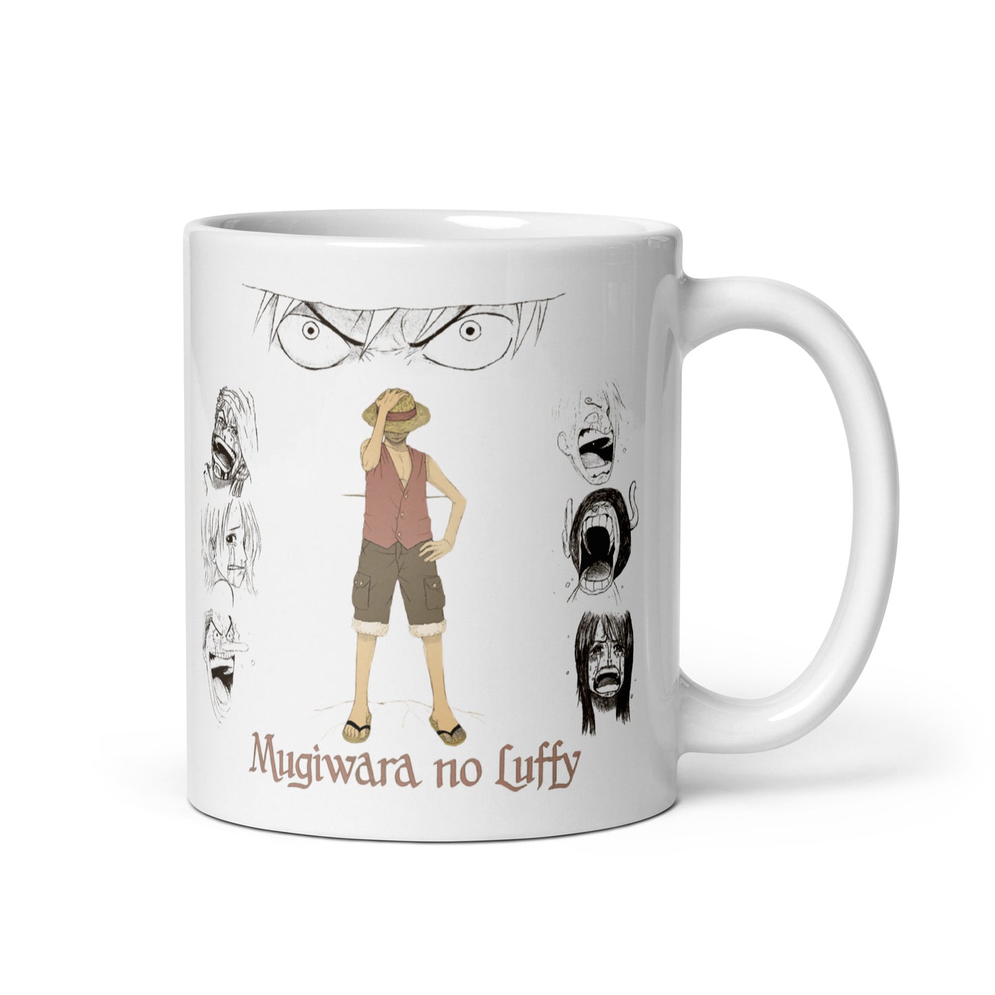 White Glossy Mug - Luffy 64