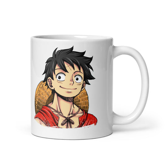 White Glossy Mug - Luffy 77