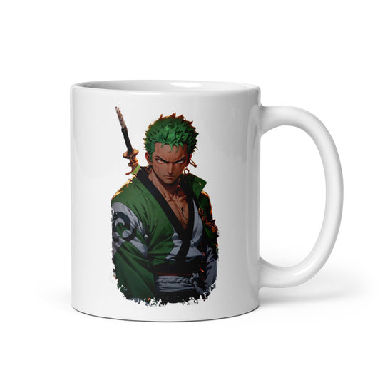 White Glossy Mug - Zoro 1