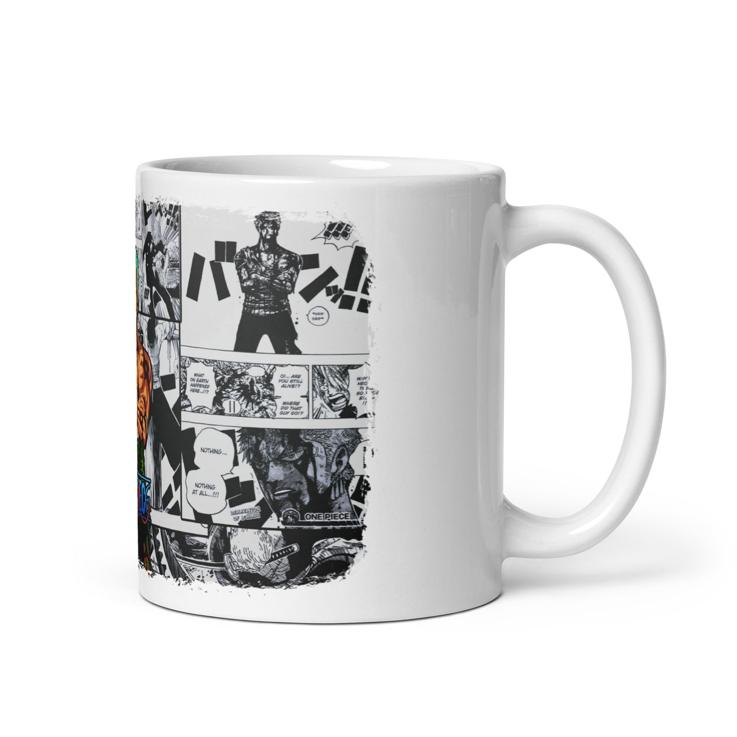 White Glossy Mug - Zoro 6 (b)