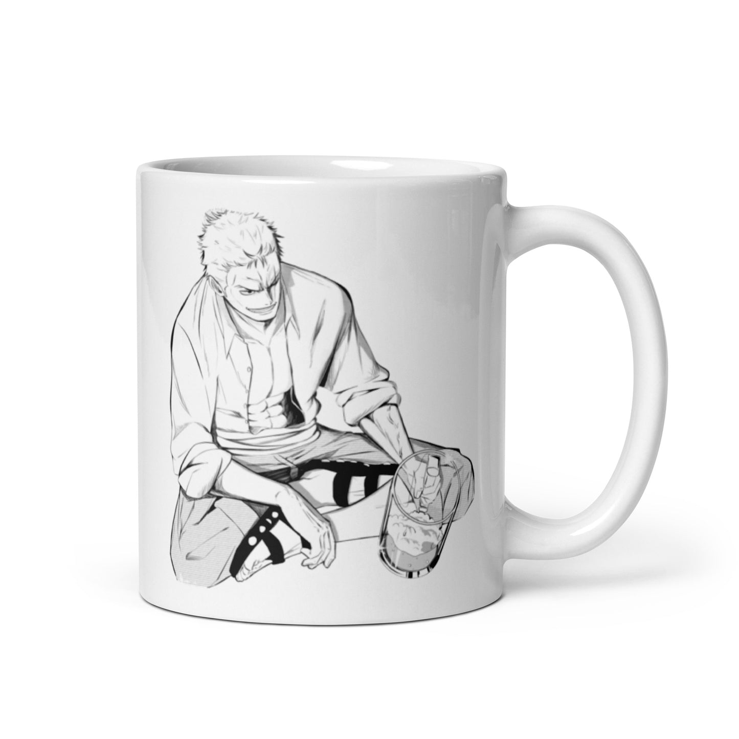 White Glossy Mug - Zoro 47