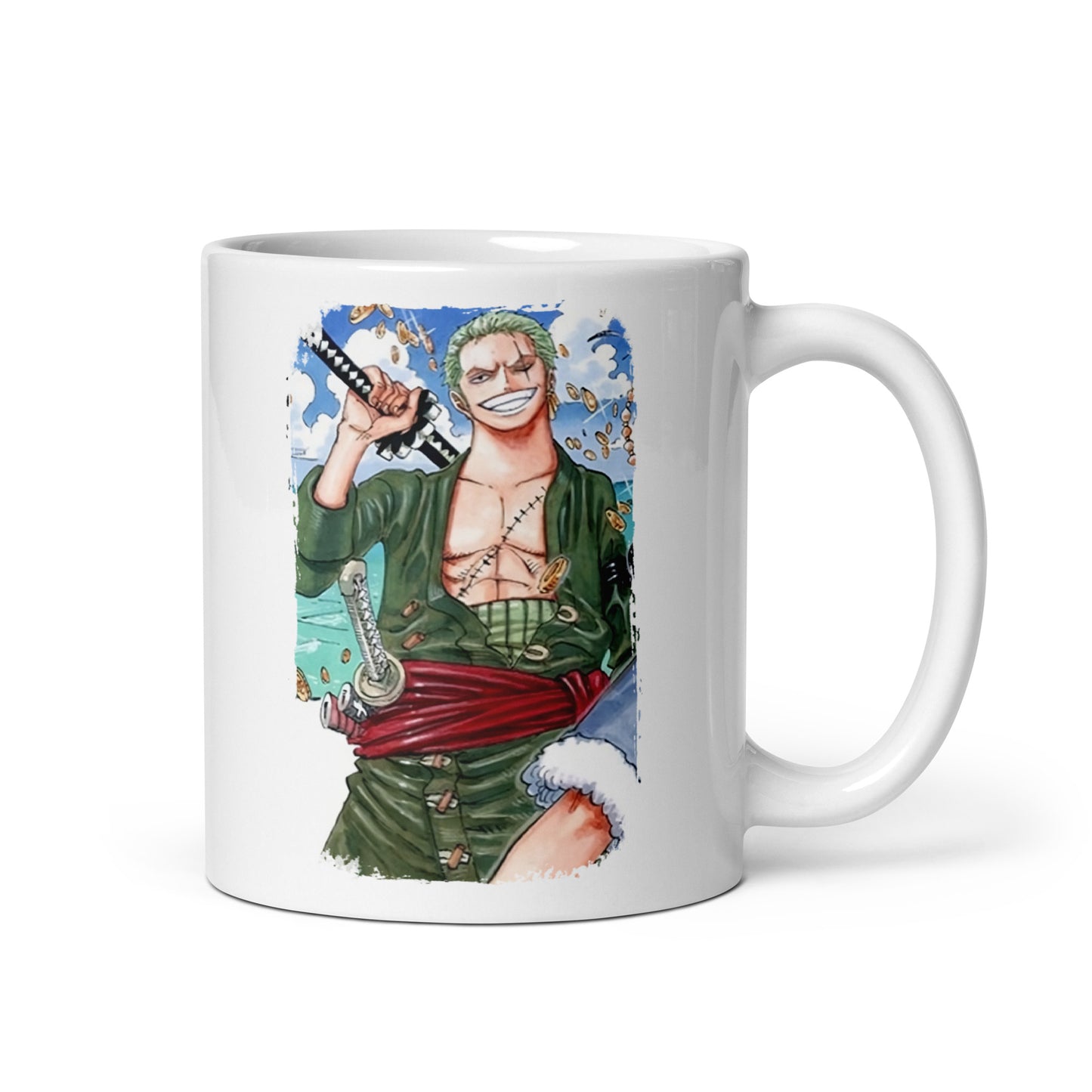 White Glossy Mug - Zoro 52