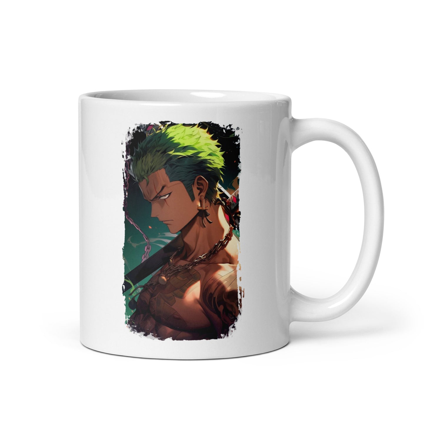 White Glossy Mug - Zoro 54