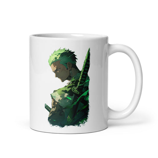 White Glossy Mug - Zoro 55