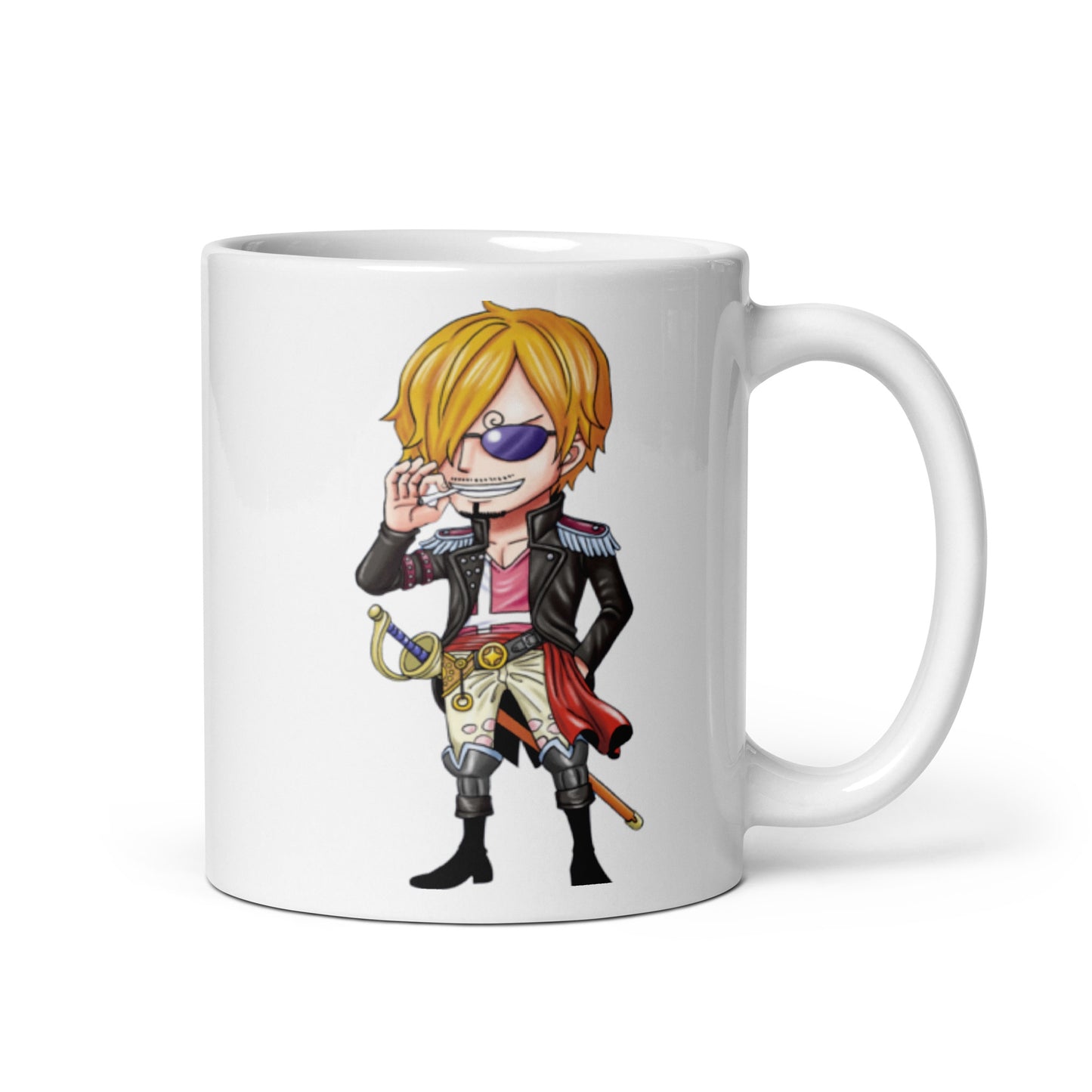 White Glossy Mug -Sanji 13