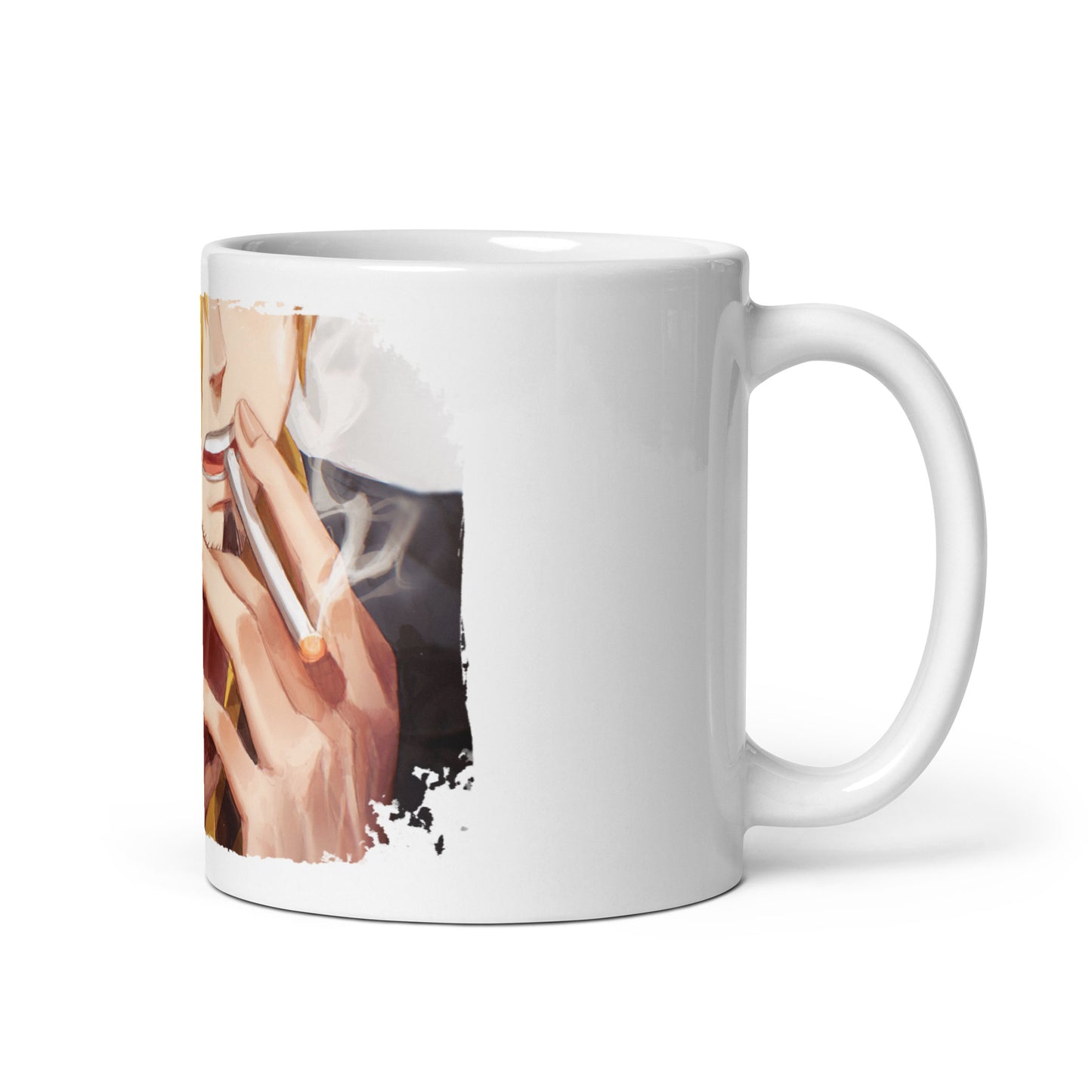 White Glossy Mug -Sanji 16