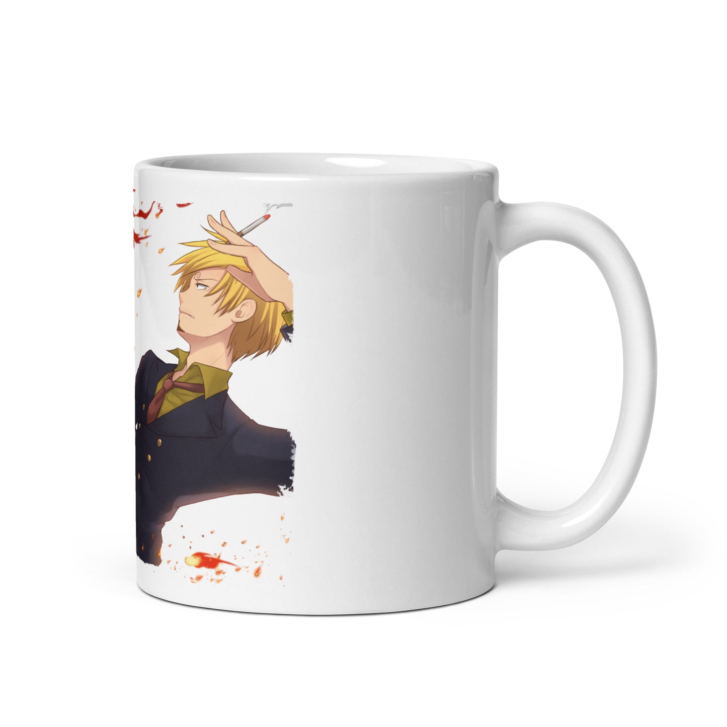 White Glossy Mug -Sanji 19