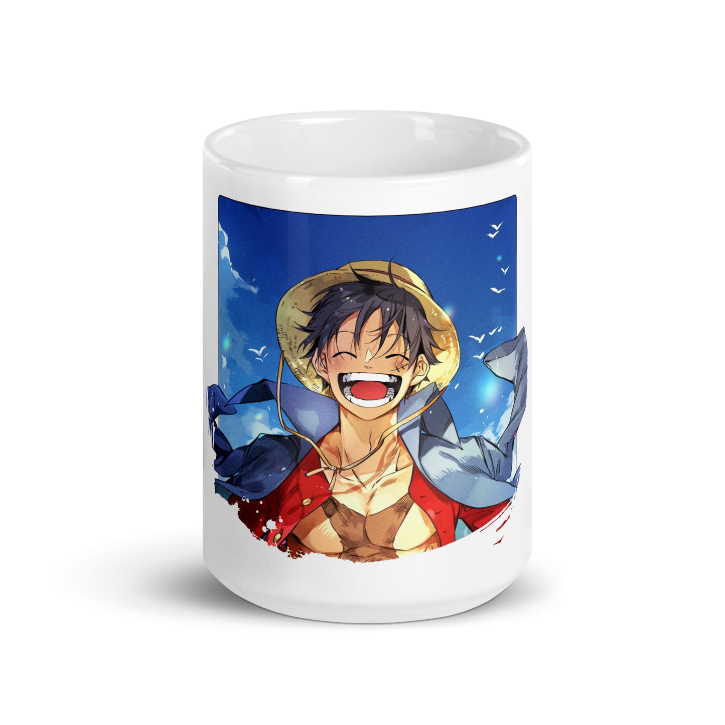 White Glossy Mug - Luffy 11